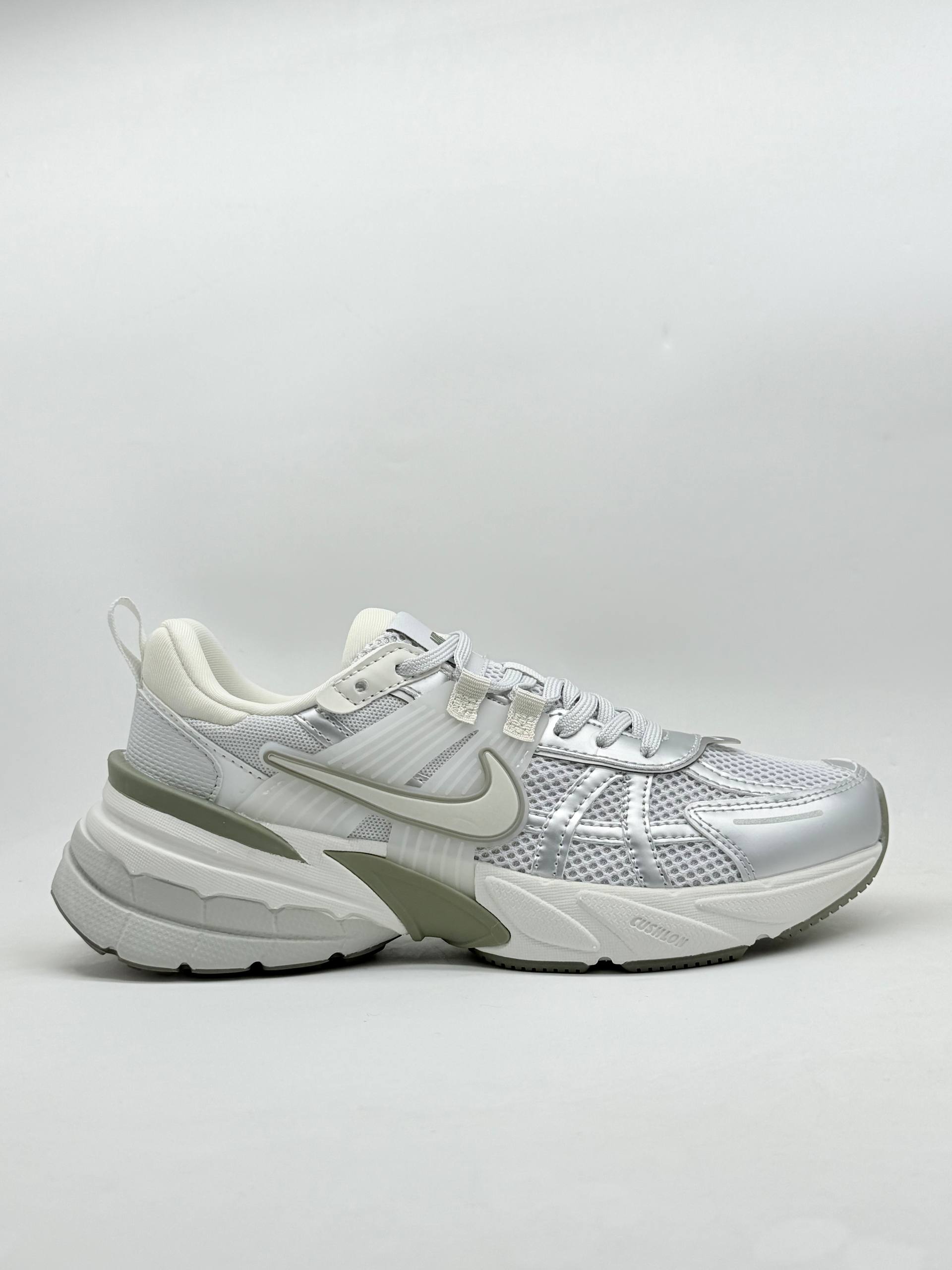 nike shoes gray and green